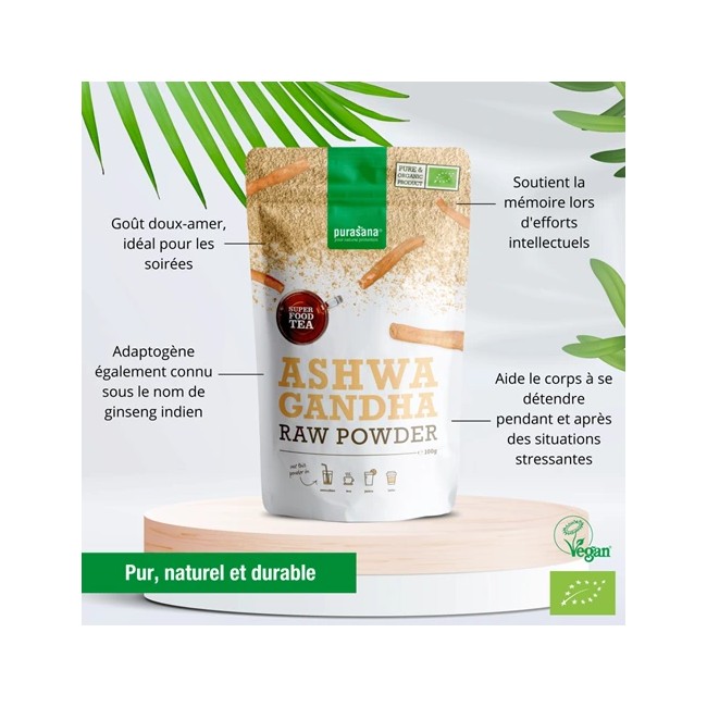Ashwagandha powder organic 100g 2