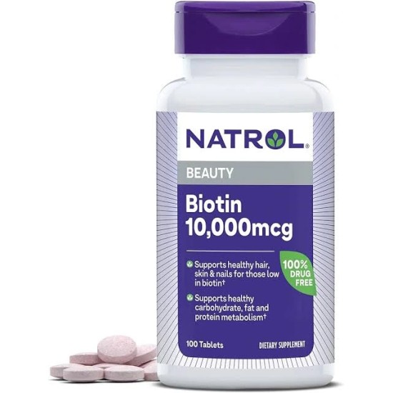 Natrol Biotin 10.000mcg anti chute - 100tabs