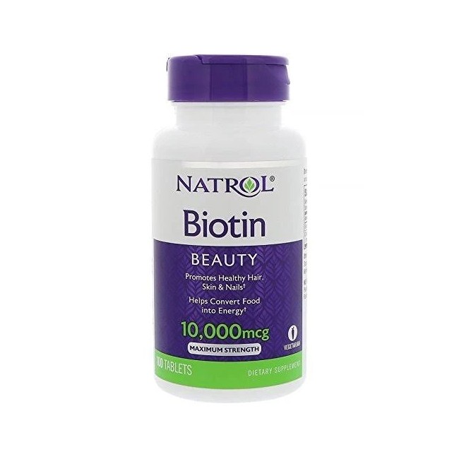 Natrol Biotin 10.000mcg anti chute - 100tabs 2