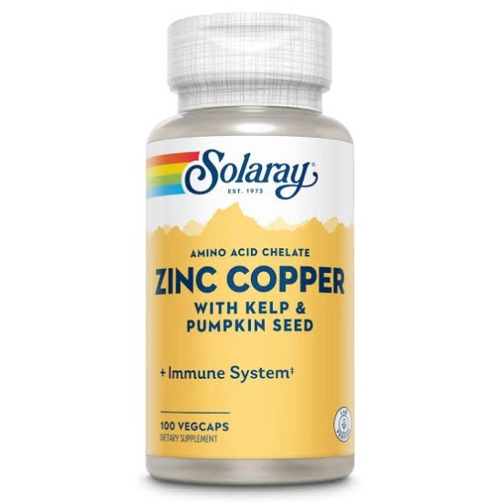 Solaray zinc & Copper 100 caps