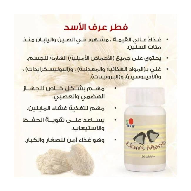Lions mane عرف الاسد مقوي عصبي -120caps 2