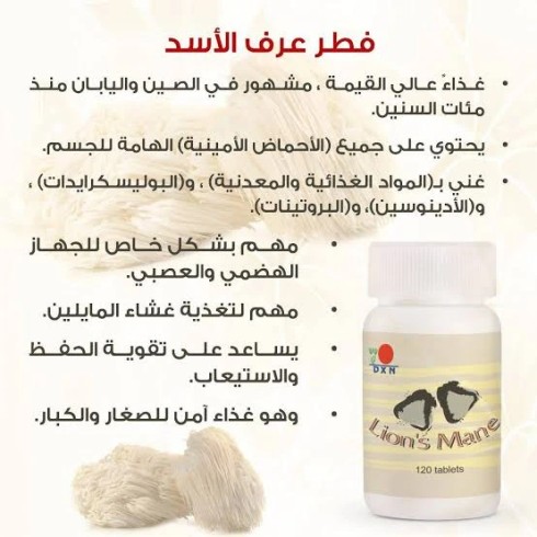 Lions mane عرف الاسد مقوي عصبي -120caps