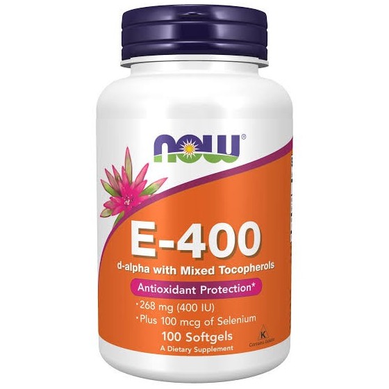 Now vitamin with selenium E-400 - 100 softgels