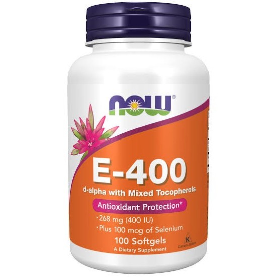 Now vitamin with selenium E-400 - 100 softgels