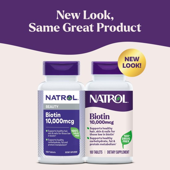 Natrol Biotin 10.000mcg anti chute - 100tabs