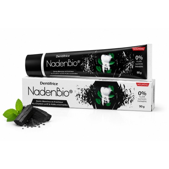 NadenBio Dentifrice à base de Charbon 90g