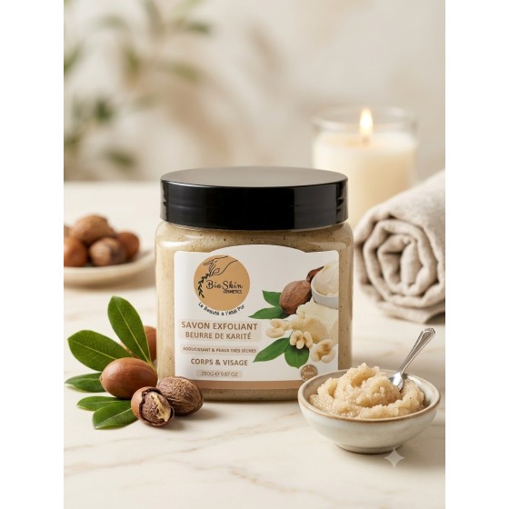 Savon Exfoliant au buerre de karité 280g صابون مقشر بزبدة الشيا