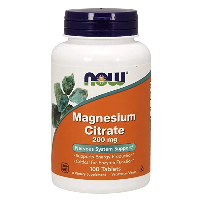 Now Magnésium citrate 200mg - 100tabs