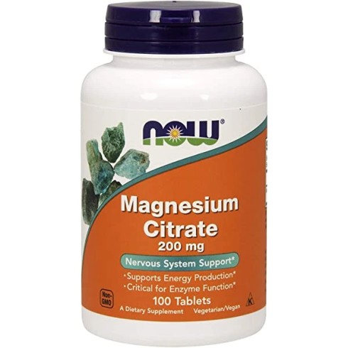 Now Magnésium citrate 200mg - 100tabs